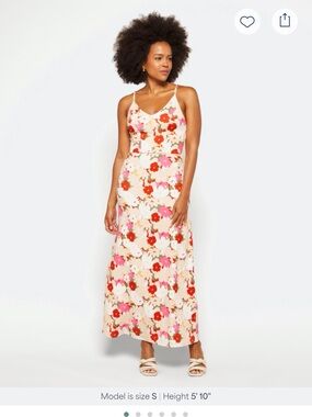 Market & Spruce Knit Floral Strappy Back Maxi Dress